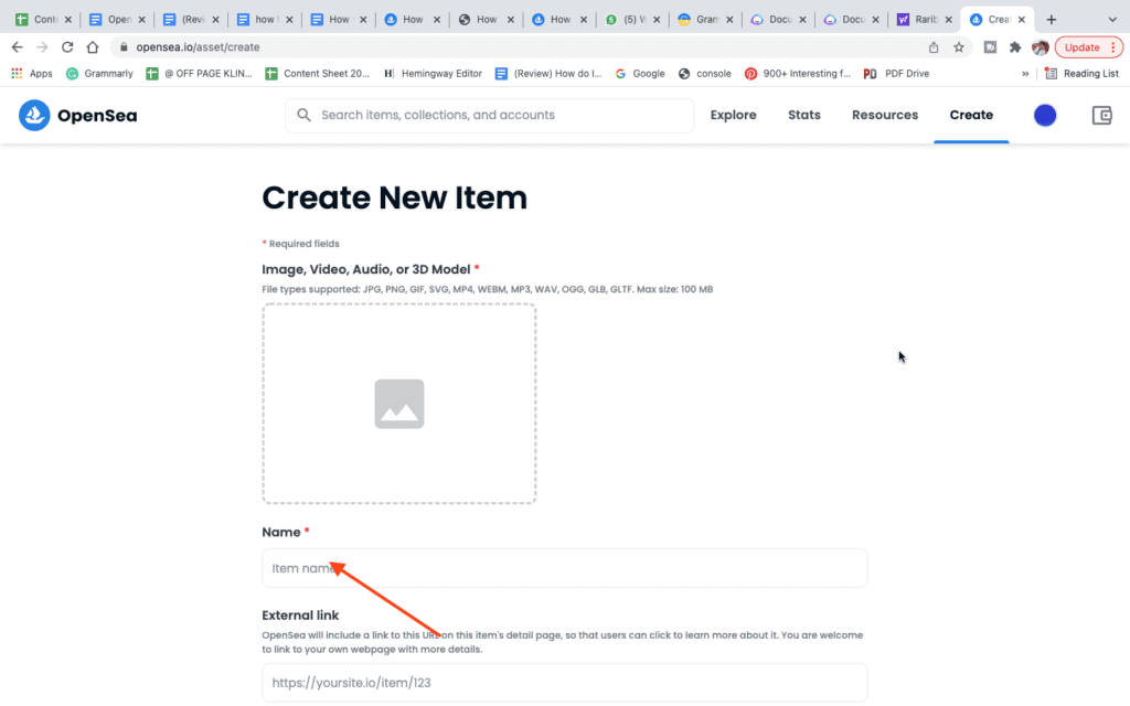 How to Make NFTs and Sell Them on OpenSea? 3 2.create_make NFTS