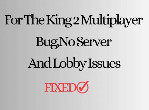 How to Fix For The King 2 Multiplayer Bug, No Server And Lobby Issues
