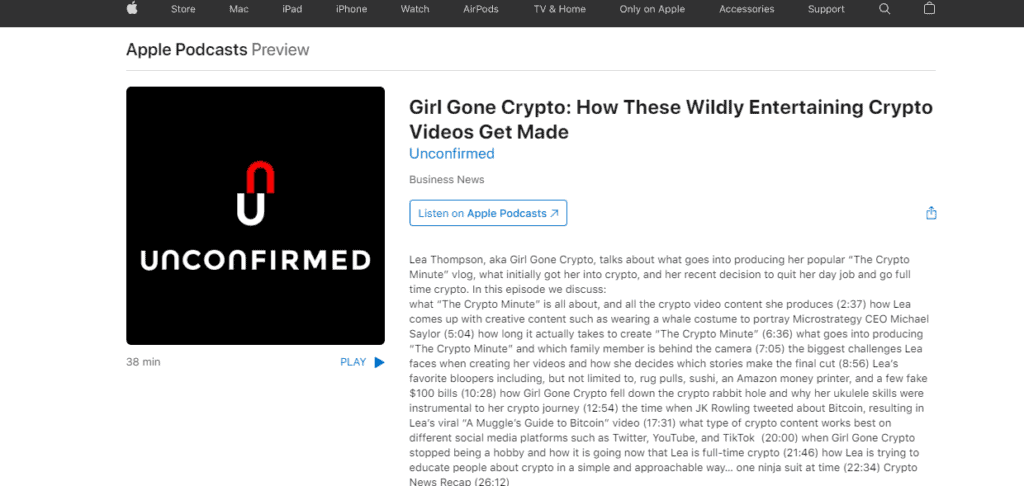 30 Best NFT Podcasts 27 26. Girl Gone Crypto