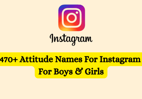 470 Attitude Names For Instagram For Boys Girls