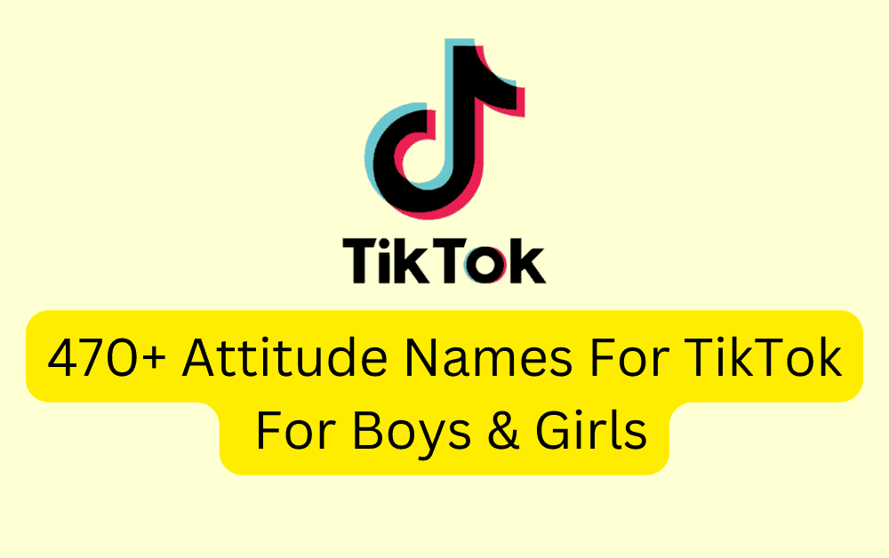 470 Attitude Names For TikTok For Boys Girls