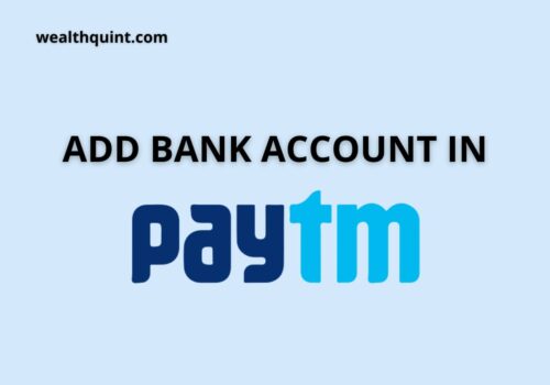 Add bank account in paytm