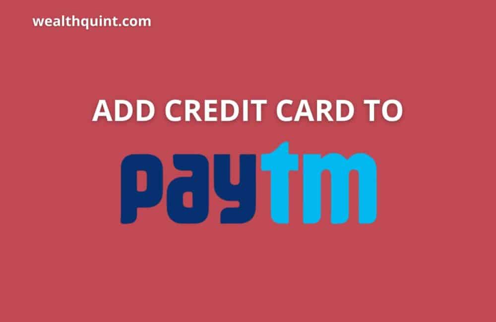 Add credit card to paytm