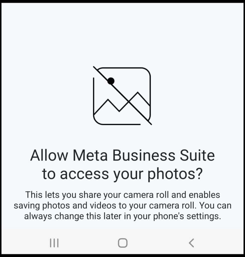 How To Fix Meta Business Suite Not Uploading Photos 2 Allow Meta Business Suite to access photos