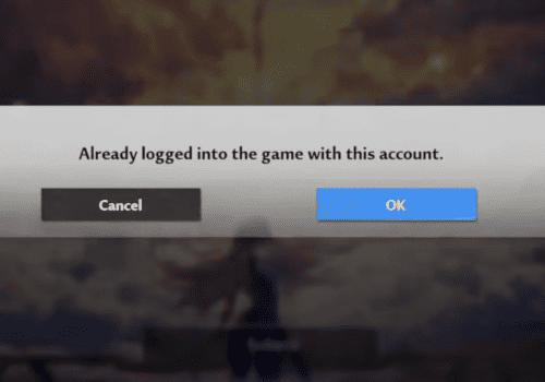 Already logged in with this account TOF