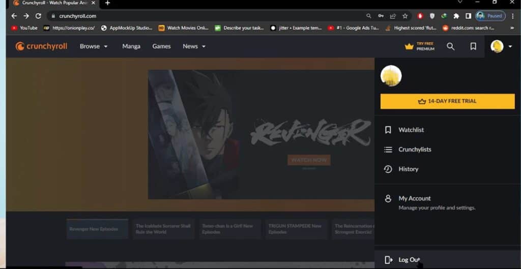 How To Fix "An Error Has Occurred" On Crunchyroll 4 An Error Has Occurred on Crunchyroll logout account