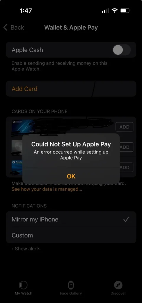 How To Fix An Error Occurred While Setting Up Apple Pay 2 An Error Occurred While Setting Up Apple Pay