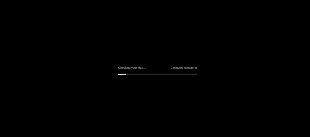 How To Fix MacBook Pro With macOS Sonoma Crashes Frequently And Randomly 7 Apple Diagnostics progress bar to Test Your Mac To Fix MacBook Pro With macOS Sonoma Crashes Frequently And Randomly 1