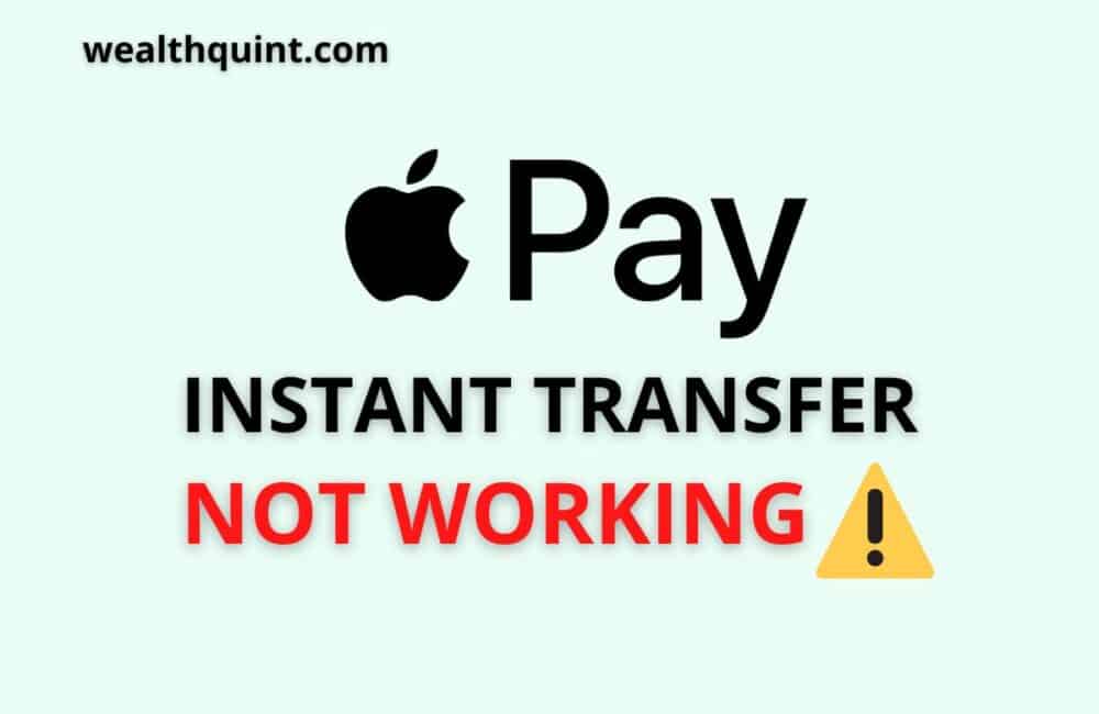 Apple pay instant transfer not working