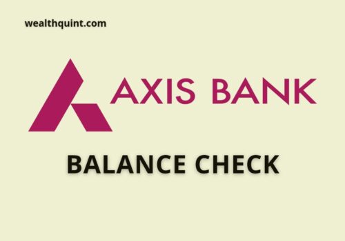 Axis Bank Balance check number