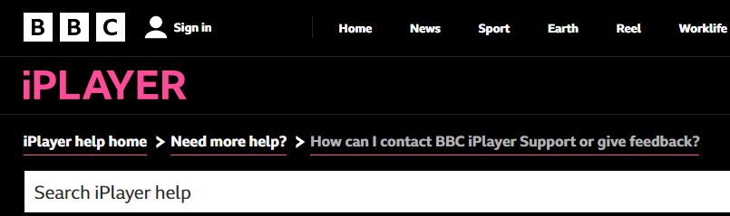 How To Fix BBC iPlayer Error Code 01119 4 BBc iPlayer contact support for issue of error code 01119