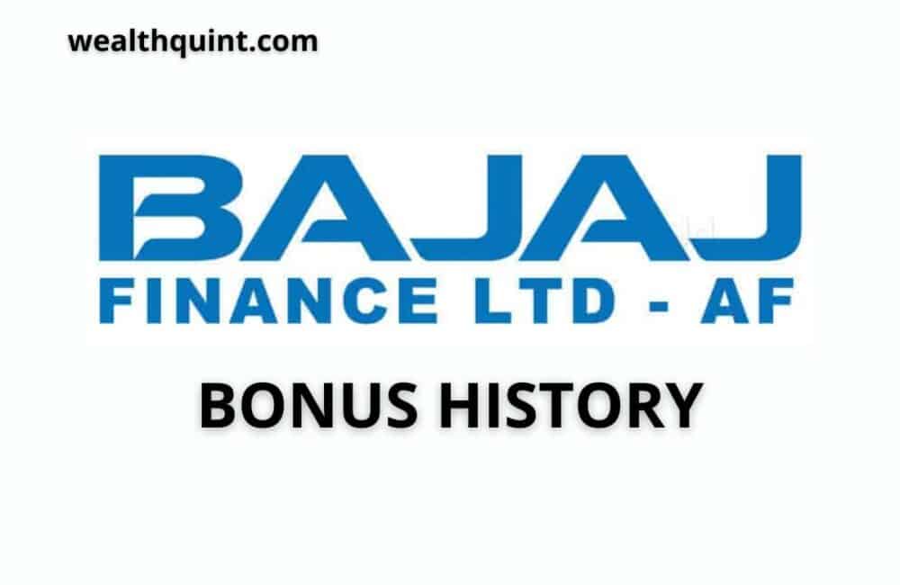 Bajaj Finance bonus history