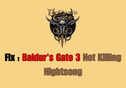 Baldurs Gate 3 Not Killing Nightsong