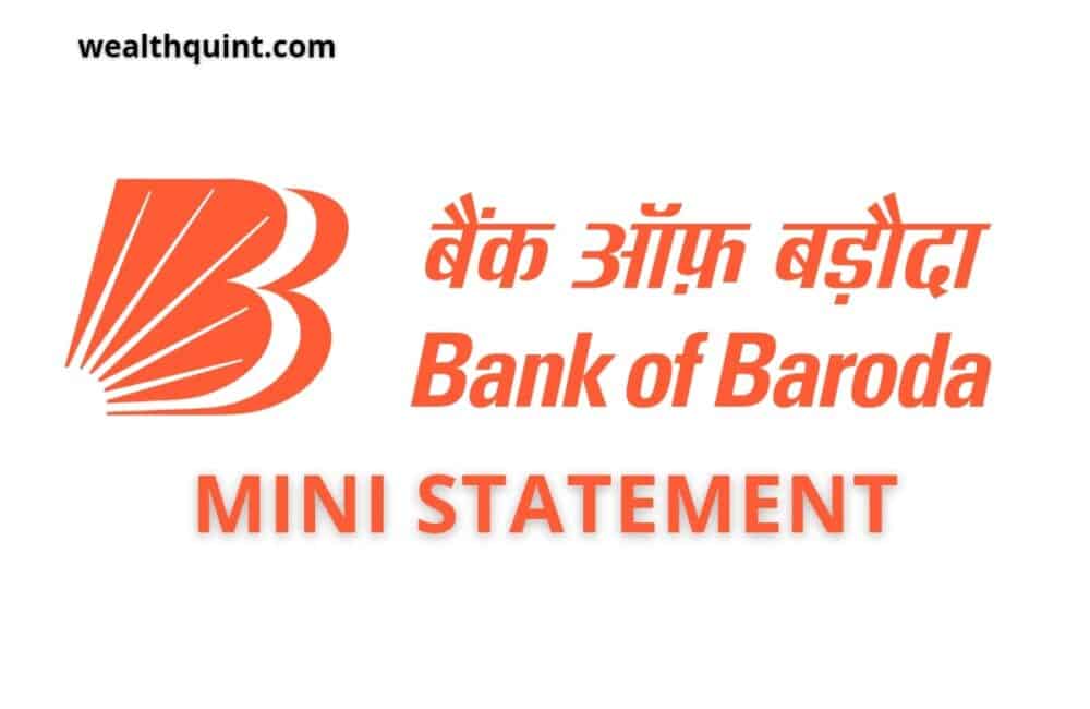 Bank of Baroda Mini Statement
