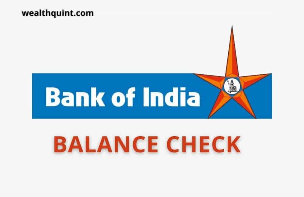 Bank of India Balance check