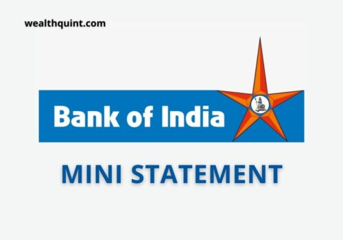 Bank of India Mini Statement