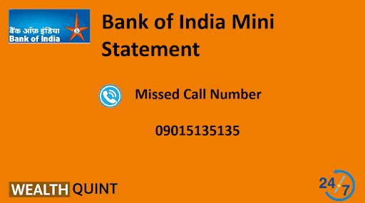 Bank of India Mini Statement: Missed Call Number, SMS Banking 2 Bank of India mini statement missed call number