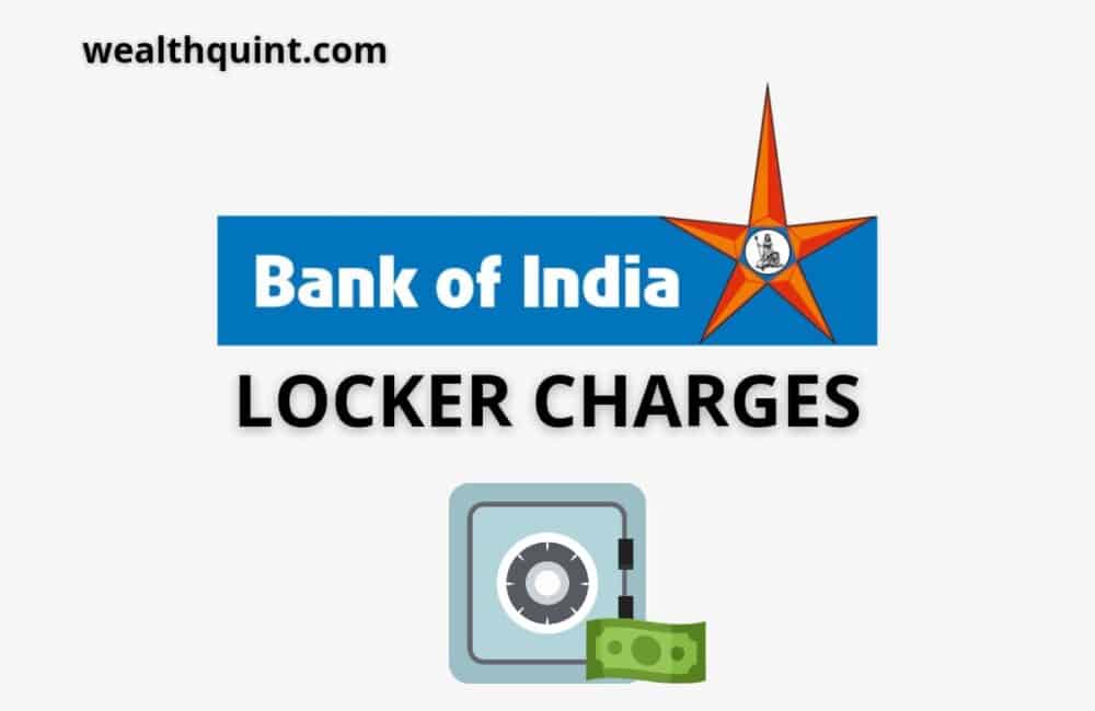 Bank of india Locker Charges