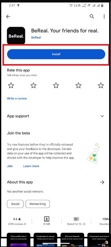 How To Fix BeReal Unadding Friends Glitch 18 BeReal Unadding Friends Glitch click install