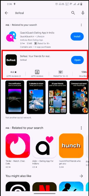 How To Fix BeReal Unadding Friends Glitch 13 BeReal Unadding Friends Glitch click on Bereal app