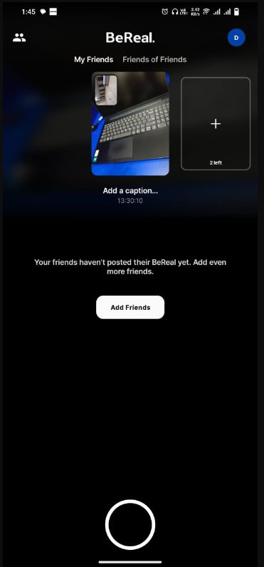 How To Fix BeReal Unadding Friends Glitch 7 BeReal Unadding Friends Glitch openBeReal account