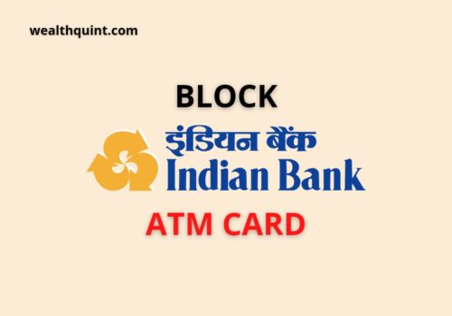 Block Indian Bank atm card
