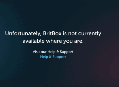 BritBox Not Available In Your Country Error