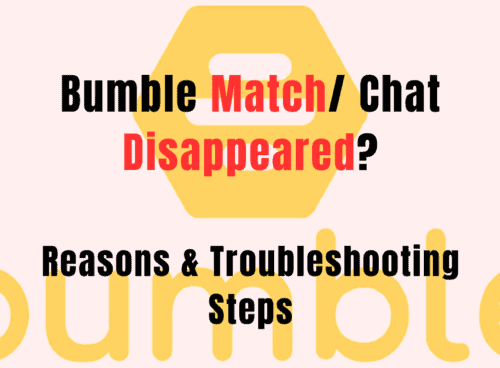 Bumble Match/ Chat Disappeared? Reasons & Troubleshooting Steps 5 Bumble Match/ Chat Disappeared? Reasons & Troubleshooting Steps