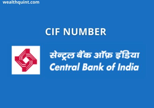 CIF Number Central Bank of India