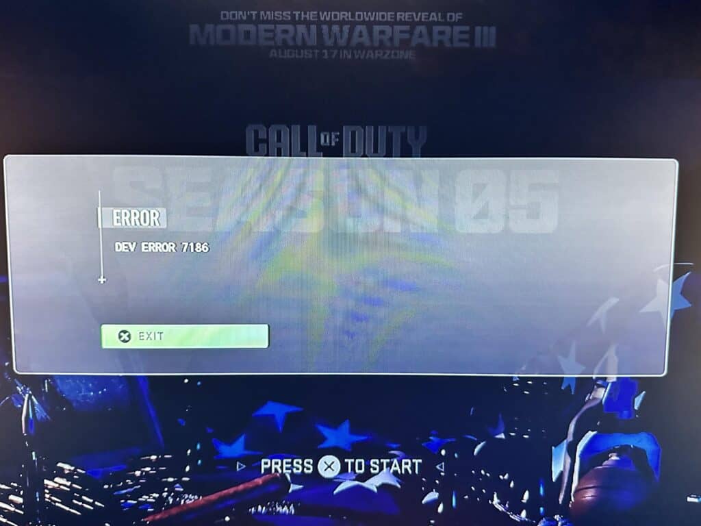 How To Fix Call of Duty: Modern Warfare 2 "DEV ERROR 7186" On XBOX ONE/S/X/PS5 1 COD MW2 DEV ERROR 7186 On XBOX PS5