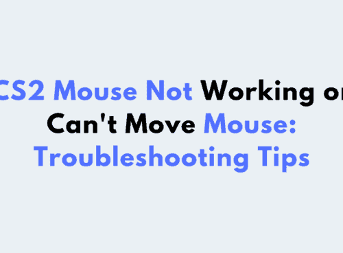 CS2 Mouse Not Working or Cant Move Mouse Troubleshooting Tips