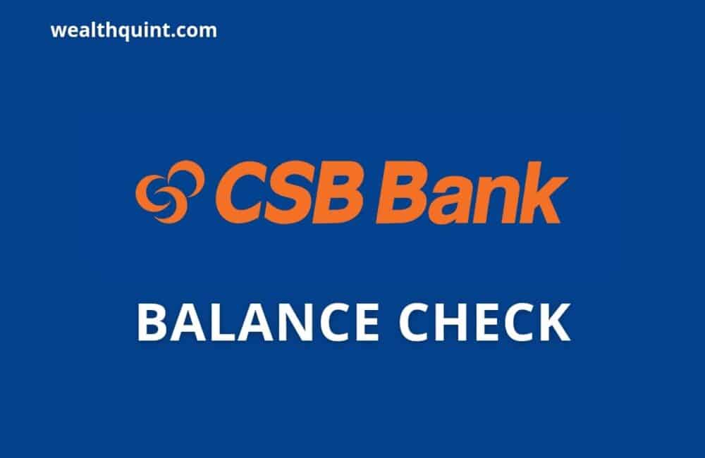 CSB Bank Balance check