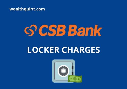 CSB Bank Locker Charges