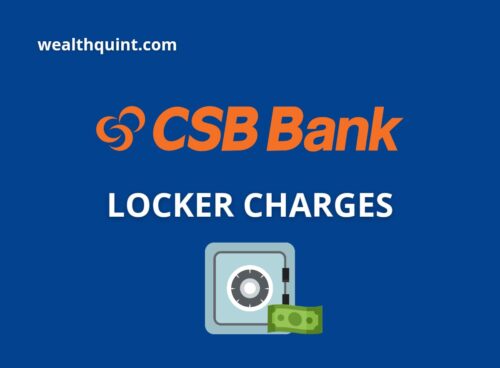 CSB Bank Locker Charges