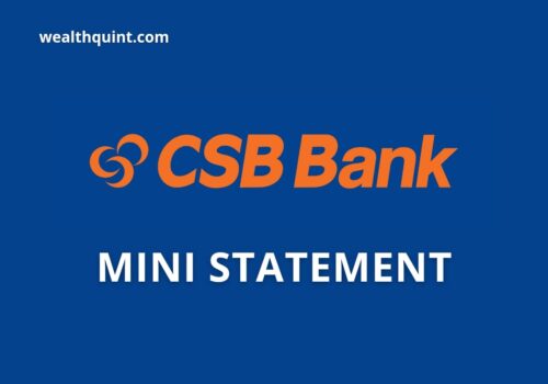 CSB Bank Mini Statement