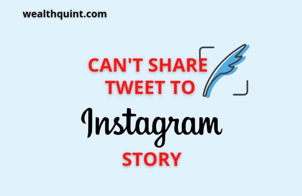 Can not share tweet to instagram story