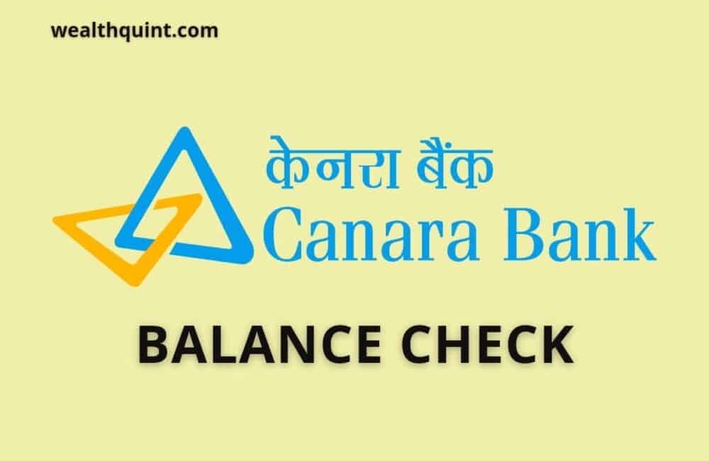 Canara Bank Balance check