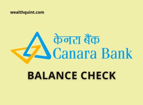 Canara Bank Balance check