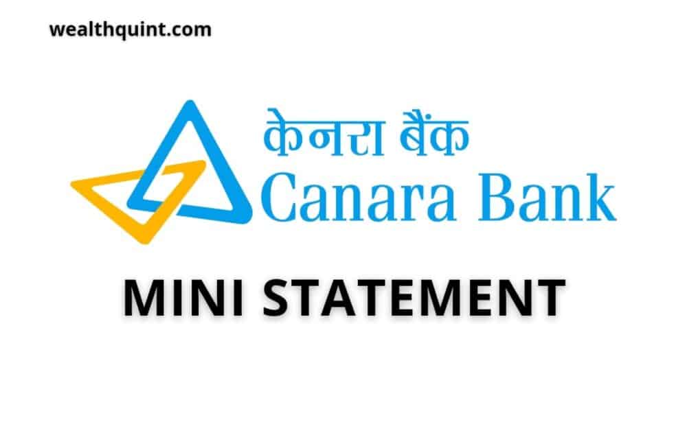 Canara Bank Mini Statement
