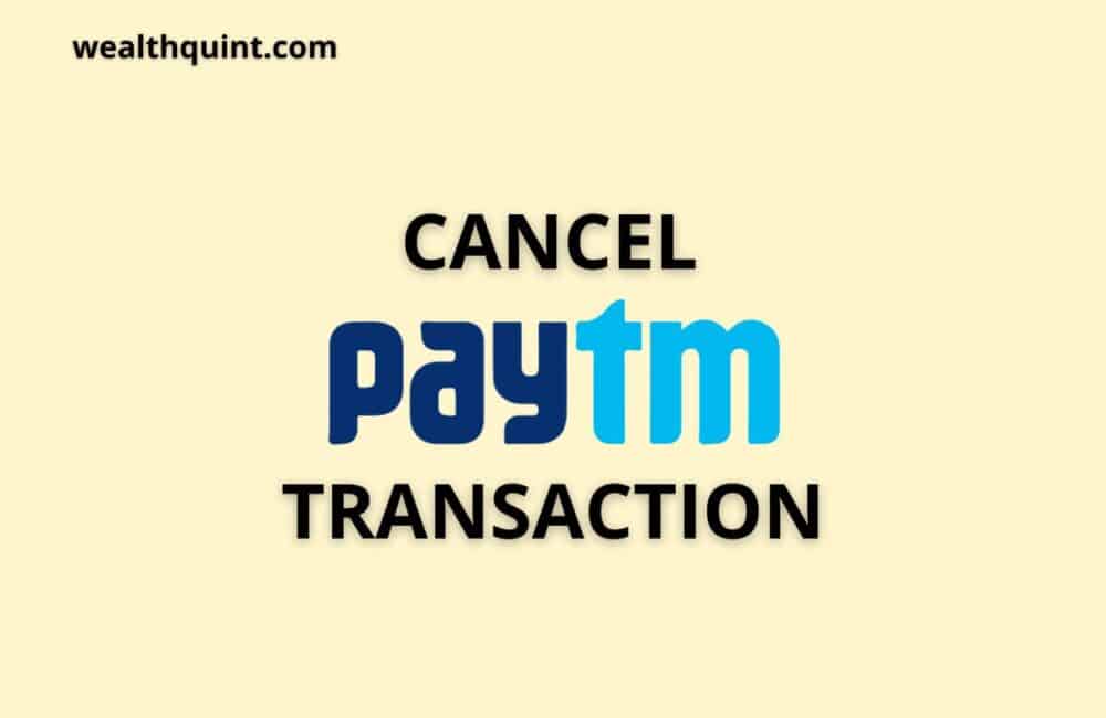 Cancel paytm transaction