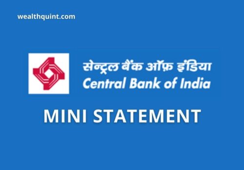 Central Bank of India Mini Statement