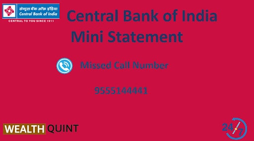 Central Bank of India Mini Statement: Missed Call Number, SMS Banking 2 Central Bank of India Mini Statement Missed Call Number