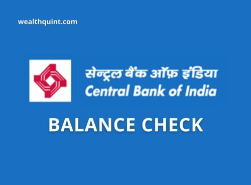 Central bank of india Balance check