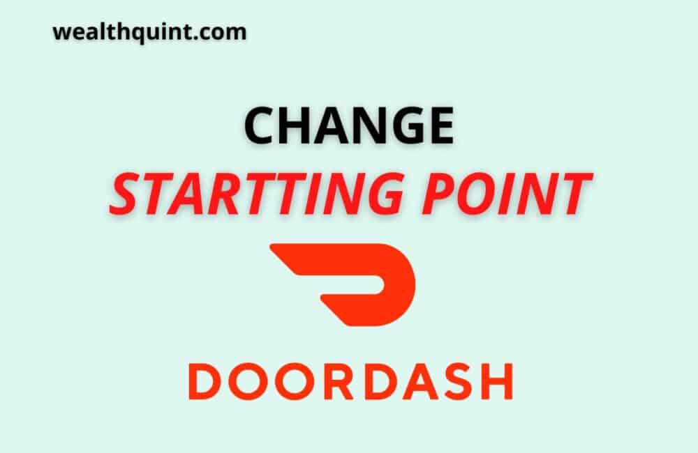 Change starting point doordash
