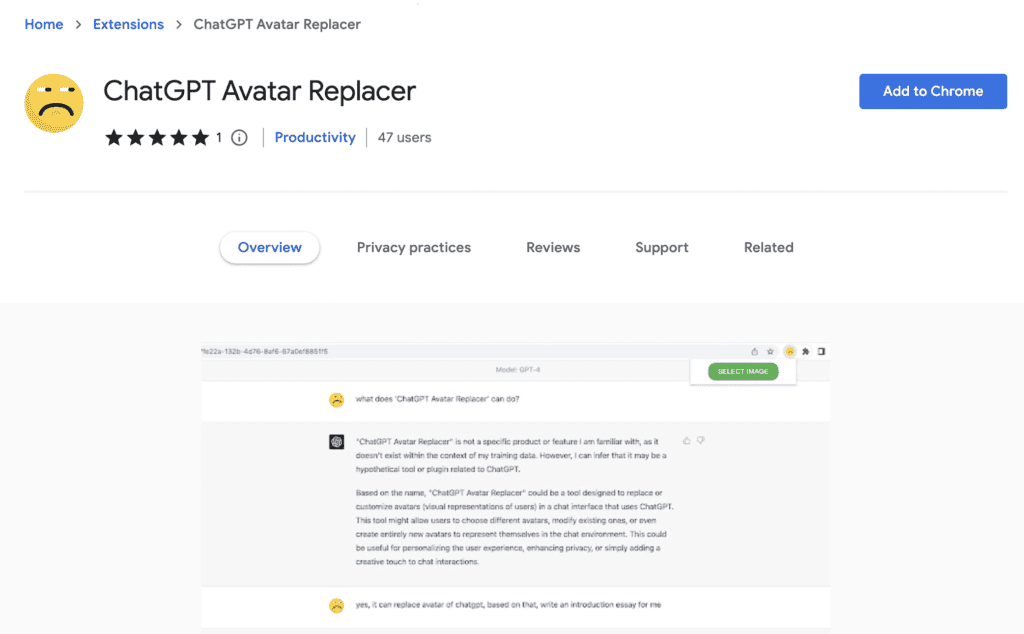 How To Change Profile Picture On ChatGPT 2 ChatGPT Avatar Replacer Chrome extension