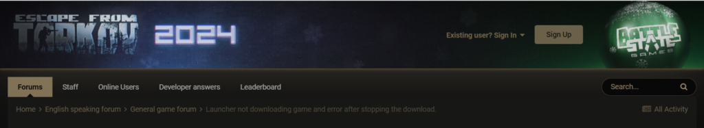How To Fix Escape From Tarkov Critical Error Receiving Profile Data Backend Error 504 Gateway Timeout 3 Check Escape From Tarkov Forum To Fix Critical Error Receiving Profile Data Backend Error 504 Gateway Timeout