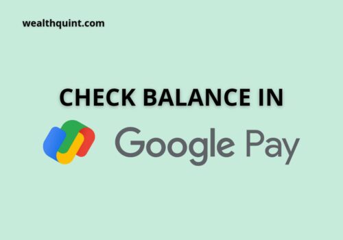 Check balance in google pay