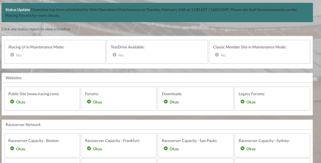 How to Fix iRacing Service Not Available 2 Check the iRacing Server Status