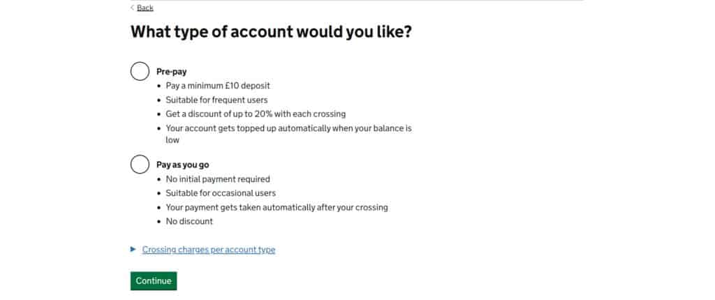 How To Setup Dart Charge Account 7 Choose Account Type2