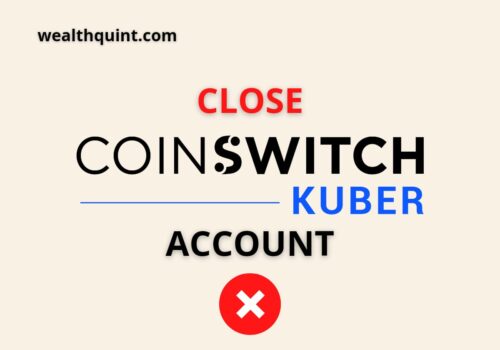 Delete coinswitch kuber account